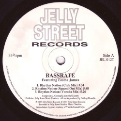 Bassrate Featuring Emma James - Rhythm Nation (Club Mix / Spaced Out Mix / Vocoda Mix / Edit / Inst / Vanilla Sound)