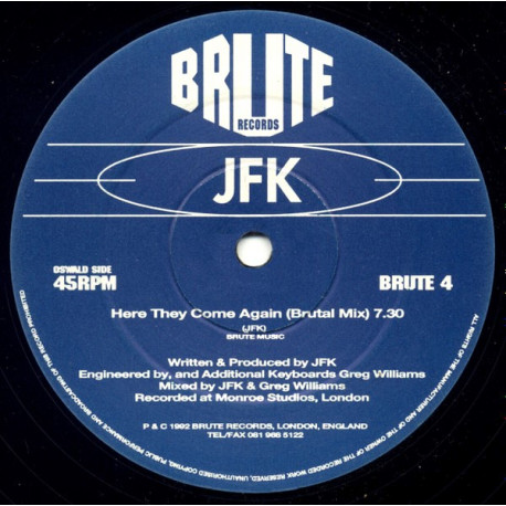 JFK - Here They Come Again (Brutal Mix / Crank Mix)