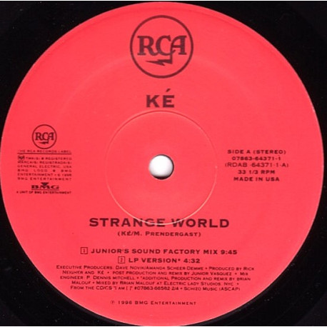Ke - Strange World (Juniors Factory Mix / LP Version / Tribalistic Mix / Padappella)