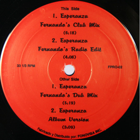 Enrique - Esperanza (LP Version / Fernandos Club Mix / Radio Edit / Dub Mix)