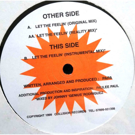 Papa - Let The Feelin (Original Mix / Reality Mix / Instrumental)