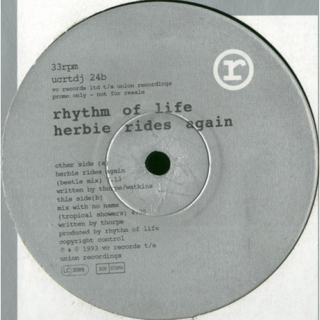 Rhythm Of Life - Herbie Rides Again (Beetle Mix) / Mix With No Name (Tropical Showers)