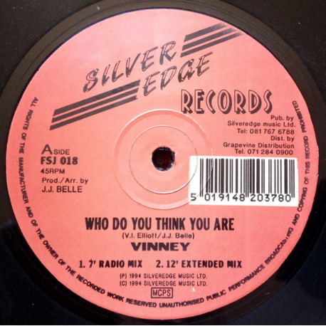 Vinney - Who Do You Think You Are (Extended / Radio Mix) / Show You (Extended / Radio Mix)