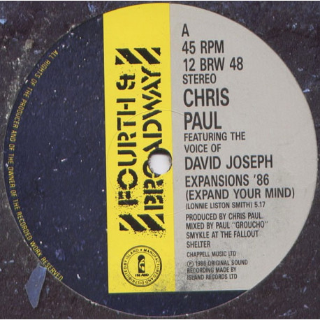 Chris Paul Featuring David Joseph - Expansions 86 (Extended / Broadway Boulevard)