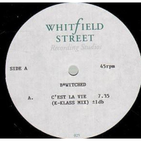BWitched - Cest La Vie (K Klass Mix) Vinyl Acetate UNPLAYED