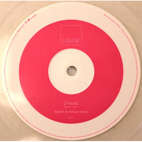 Louise - 2 Faced (Agnelli & Nelson Vocal / A&N Dub / Perfect Phase Vocal PP Dub) Doublepack Clear Vinyl Promo