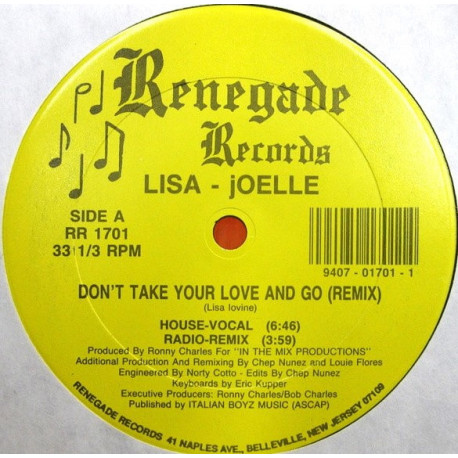 Lisa Joelle - Dont Take Your Love (House Vocal / Radio Remix / House Dub / Freestyle Hot Mix)