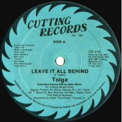 Tolga - Leave It All Behind (12" Version / 7" Version / Dub / Vocal Dub) SEALED Vinyl
