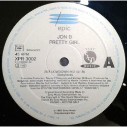 Jon B - Pretty Girl (2B3 Lowdown Mix / 2B3 Acappella / Album Edit) Vinyl Promo