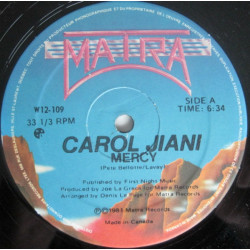 Carol Jiani - Mercy / The Woman In Me (Vinyl Promo)