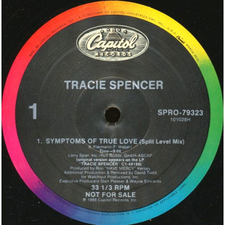 Tracie Spencer - Symptoms Of True Love (Split Level Mix / Piano Dub / Instrumental) Vinyl Promo