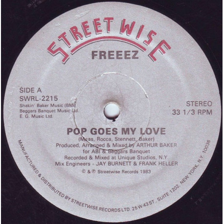 Freeez - Pop Goes My Love / Scratch Goes My Dub / No Need For Greed
