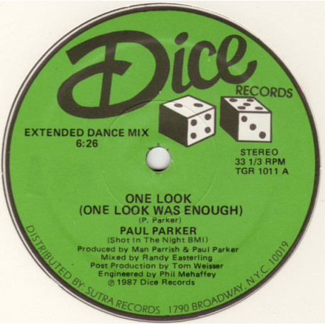 Paul Parker - One Look (Extended Dance Mix / Man Parrish Mix)