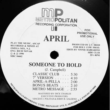 April - Someone To Hold (Classic Club / Edit / Acapella / Beats / Message / Urban Style / Urban Radio / House Of Keys)