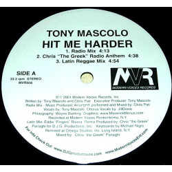 Tony Mascolo - Hit Me Harder (Club Anthem / Radio Anthem / Latin Reggae Mix / Club Dub / Radio Mix) SEALED Vinyl