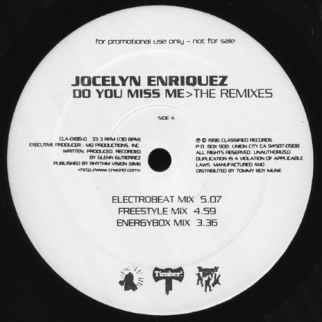 Jocelyn Enriquez - Do You Miss me (Electrobeat Mix / Freestyle Mix / Energybox Mix / Mariana Mix / Dreamhouse Mix / Bonus Beats)