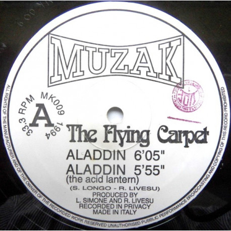 Flying Carpet - Aladdin (Original / Acid lantern Mix) / 2001 A Space Odissey / Presbiterian
