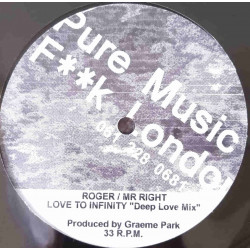 Roger - Mr Right (Love To Infinity Deep Love Mix) 12" Vinyl Acetate Promo