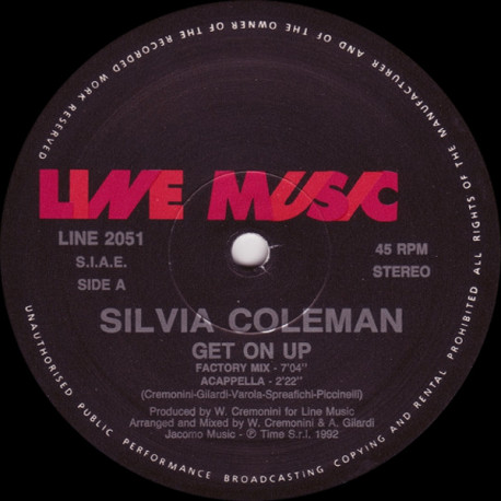 Silvia Coleman - Get On Up (Factory Mix / Acapella / French Mix / Radio Edit)