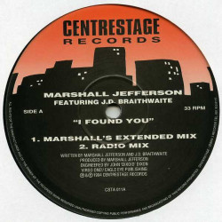 Marshall Jefferson - I Found You (Marshalls Extended / Radio Mix / Renaissance Vocal / Tribal Dub / Beats / Club Mix) 2 Vinyl