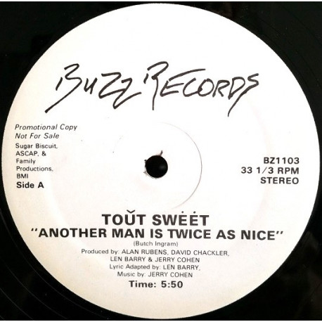 Tout Sweet - Another Man Is Twice As Nice (Long Version / Dub / Radio Edit) Vinyl Promo