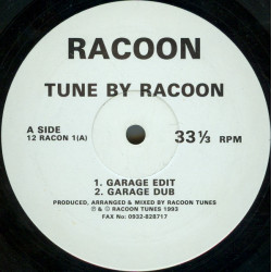 Racoon - Tune By Racoon (Garage Mix / Garage Dub / House Mix) Vinyl Promo