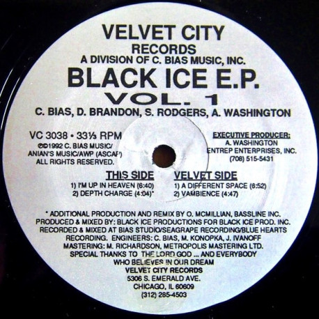 Black Ice EP Vol 1 - Im Up In Heaven / Depth Charge / A Different Space / Vambience