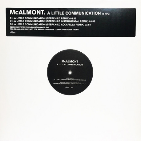 McAlmont - A Little Communication (Stepchild Remix / Stepchild Inst / Acappella) Vinyl Promo