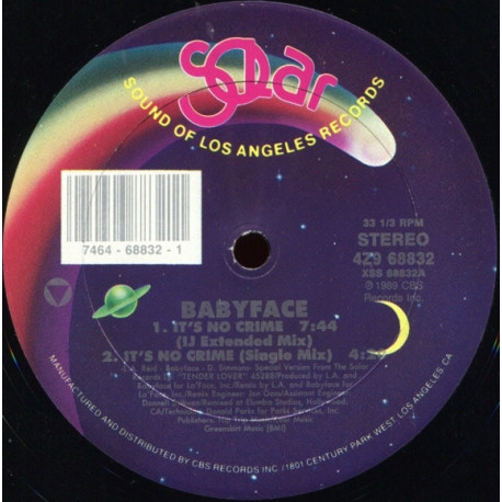 Babyface - Its Not A Crime (Extended Mix / Single Mix / Cussapella / Instrumental / Extended Radio Mix)