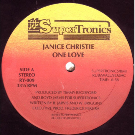 Janice Christie - One Love (Extended Version / Dub 1 / Dub 2) Timmy Regisford Production