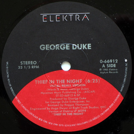 George Duke - Thief In The Night (Vocal Remix / Dub)