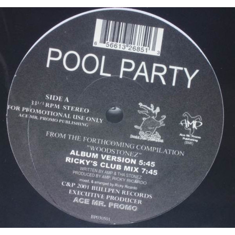 AMP & Tha Stonez - Pool Party (LP Mix / Rickys Club Mix / Ricky's Toronto Mix / Dub Mix) SEALED