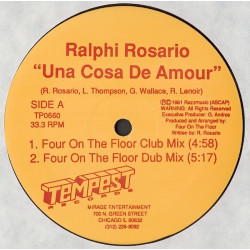 Ralphi Rosario - Una Cosa De Amour (Ralphis Club Mix / Sound Factory Mix / Four On The Floor Club Mix / Four On The Floor Dub)