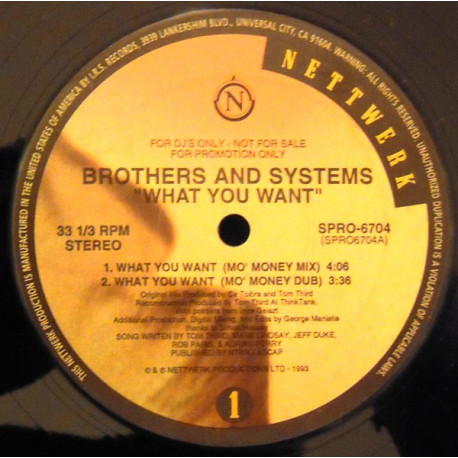 Brothers And Systems - What You Want (Mo Money Mix / Mo Money Dub / Original Mix / Instrumental)