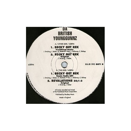 Da British Younggunnz - Becky Get Rek (Freshblood Remix / Original / Remix Radio Edit) / Revalations