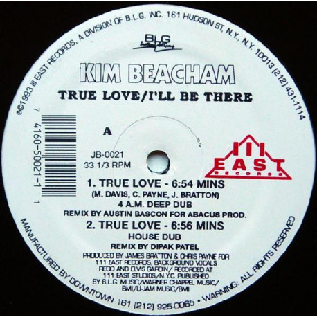 Kim Beacham - TrueLove (Vocal Mix / Deep Dub / House Dub) / Ill Be There (Vocal Mix)