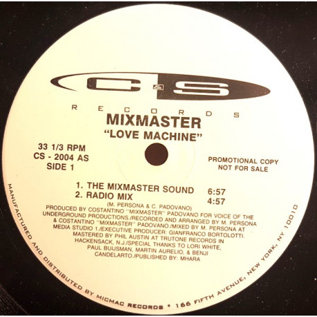 Mixmaster - Love Machine (Mixmaster Sound / Radio Mix / Verbeni Dub / Instrumental)