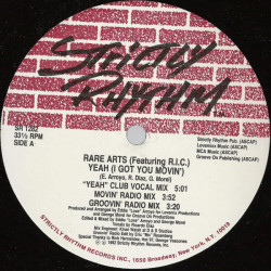 Rare Arts Featuring R.I.C. - Yeah (I Got You Movin) Club Vocal / Movin Radio Mix / Groovin Radio Mix / Menealo Mix / Rub A Dub