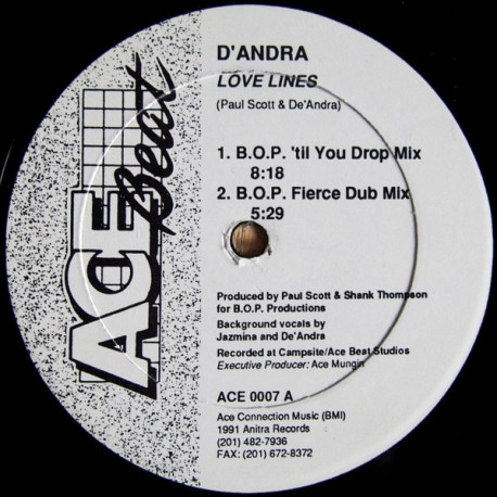 D'Andra - Love Lines (Mark T Club Mix / Mark T Dub / BOP Radio Joint / BOP Til You Drop Mix / BOP Dub)