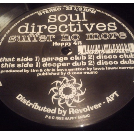 Soul Directives - Suffer No More (Garage Club Mix / Disco Club / Deeper Dub / Disco Dub)