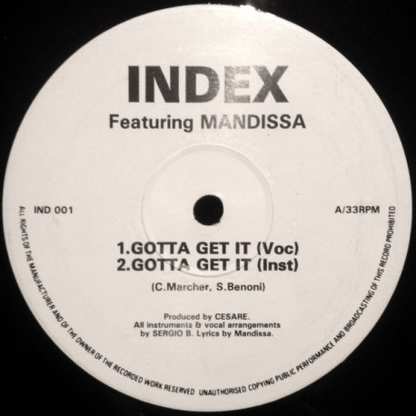 Index Featuring Mandissa - Til The Morning Comes (Vocal Mix) / Be Grateful / Gotta Get It (Vocal Mix / Instrumental) Vinyl Promo