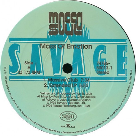 Mocca Soul - Mass Of Emotion (Massive Club Mix / Extended LP Mix / Dub / R&B Mix / Radio Edit)