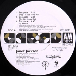 Janet Jackson - Escapade (Sheps Good Time Mix / Get Away Dub / LP Version / Housecapade Mix / Housecapade Dub) Promo