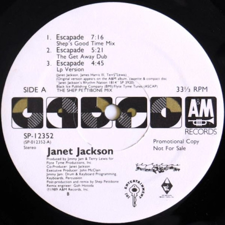 Janet Jackson - Escapade (Sheps Good Time Mix / Get Away Dub / LP Version / Housecapade Mix / Housecapade Dub) Promo