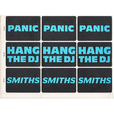 Smiths - Panic / Vicar In A Tutu / The Draize Train (NO PICTURE COVER) Vinyl As New, Blue Inner, All 9 STICKERS Included