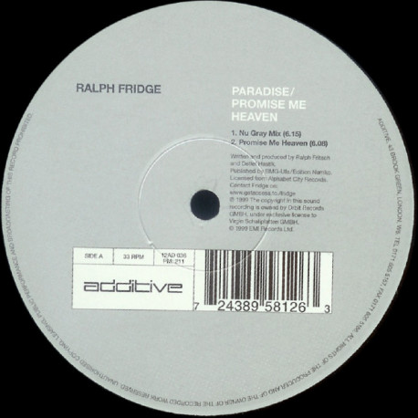 Ralph Fridge - Paradise (Push Remix / Nu Gray Mix) / Promise Me Heaven