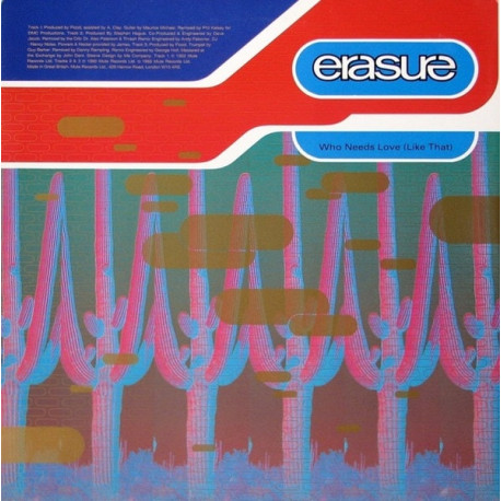 Erasure - Ship Of Fools (Orb Remix) / Who Needs Love (Phil Kelsey Remix) / Sometimes (Danny Rampling Remix)