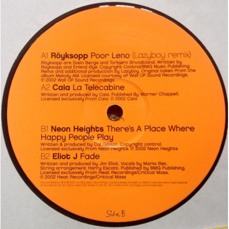 Royksopp - Poor Leno (Lazyboy Remix) / Neon Lights - Theres A Place / Eliot J - Fade / Caia - La Telecabine