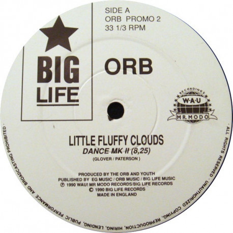 Orb - Little Fluffy Clouds (Dance Mix II / Ambient Mix I) / Into The Fourth Dimension (Vinyl Promo)