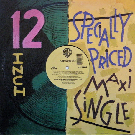 Fleetwood Mac - Seven Wonders (Jellybean Extended Mix / Jellybean Dub) / Book Of Miracles (Instumental) US Vinyl Promo